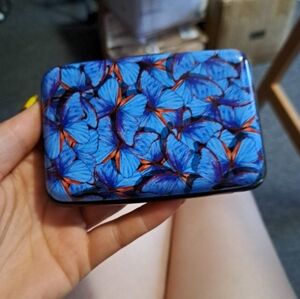 CUTE SMALL HARD PLASTIC BUTTERFLY CARDHOLDER WALLET
